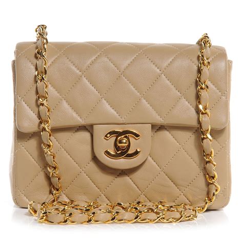 chanel lambskin mini flap|chanel mini flap bag beige.